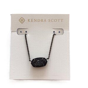 Kendra Scott Black Drusy Elisa Necklace NEW NWT $68